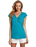 Calvin Klein Jeans Womens Flutter Sleeve V-neck Top