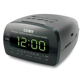 Coby CRA58BLK Digital AM FM Alarm Clock Radio, Black by Coby