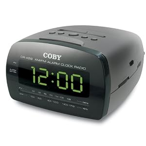 Coby CRA58BLK Digital AM FM Alarm Clock Radio, Black by Coby