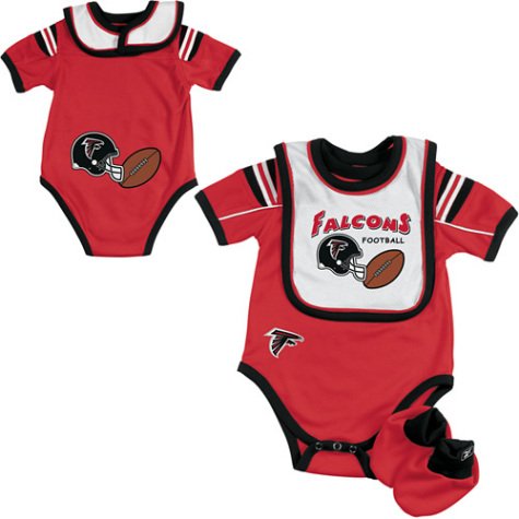 Infant Atlanta Falcons Bib, Creeper, & Bootie Set - 18 M