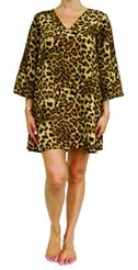 Sexy Leopard Print Fitted Slit Long Sleeves  Dress