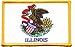 Illinois iron-on embroidered patch
