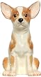 Ceramic Pottery Chihuahua Dog Bank Approx. 7.5"H