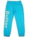 Butter - Girls Super Soft Cropped Zip Logo Sweatpant, Aquamarine