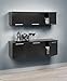 Coal Harbor Wall Mounted Buffet & Hutch Black