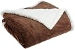 Northpoint Cuddly Regal Microsherpa Throw, Chocolate