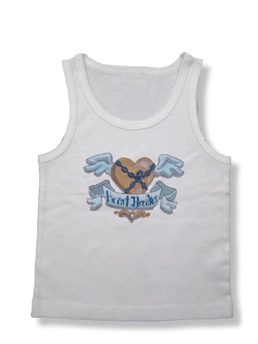 Light of Mine Designs Heart Breaker Boy Rib Cotton Infant Tank Top, 18-24 Months