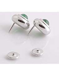 Chopard 18K White Gold and Emerald "HAPPY SPORT" Earrings