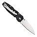 SOG Specialty Knives & Tools EL10-CP Contractor I Knife with Straight Edge Folding 2.625-Inch Steel Blade and Black Aluminum Handle, Satin Finish