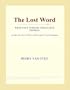 The Lost Word (Webster's Turkish Thesaurus Edition)
