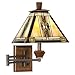 Walnut Mission Collection Plug-In Swing Arm Wall Lamp