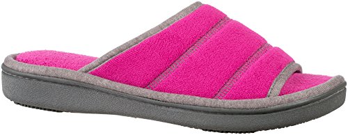 ISOTONER Women's Microterry Suzie Slide with Lurex Trim