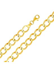 14K Yellow Gold Fancy Bracelet with Lobster Claw Clasp - 7.5" Inches