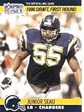 1990 Pro Set Junior Seau Rookie Football Card #673 - Shipped In Protective Display Case!