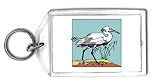 Keychain with plant, walking, bird, crane, heron