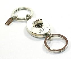 Coach Legacy Turnlock Key Chain Keyfob in Bag White