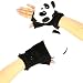 Winter Panda Flip Fingerless Mittens Gloves Glomitt