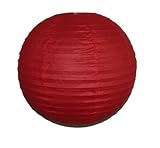 Party Paper Lantern-Round 12-Luau Supplies- Oriental/Chinese Lamps - Red