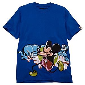 Disney Limited BLOC28 Rime Graffiti Mickey Mouse Tee for Men