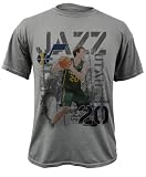 Gordon Hayward Utah Jazz Titanium Caged Player Soft Hand Pigment-Dyed Premium T-Shirt