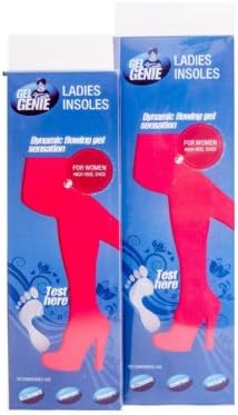 GelGenie Women's Dynamic Flowing Gel Sensation Insoless for High Heels Shoes (Size S)