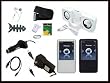 12 Piece Value Combo Accessory Bundle Kit: Black and Clear Silicone Skin Case Cover + Auto Car Charger + Travel Charger + USB Data Cable + Portable Mini Speaker + White Stereo Headset + Screen Protector, and more For your iRiver E100 4GB 8GB