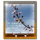 Journey Zen Cherry Blossom Inspirational Flowers - 6x6 Desk Clock