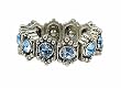 Ring - R24 - Swarovski (tm) Crystal Stretch - Size Lg ~ Lt. Sapphire