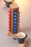 Produkt-Bild: Kapselhalter - BAMBUS - Kapselspender DREHBAR f&uuml;r 28 Kaffee NESPRESSO Kapseln - Kapselst&auml;nder