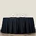 LinenTablecloth 70-Inch Round Polyester Tablecloth Black