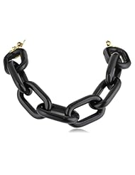 Kenneth Jay Lane Gold Chain, Black Link Necklace