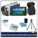 Sony Handycam DCR-SX45 Palm-sized Silver Camcorder, SD Flash Memory, Touch Panel LCD, 60x Zoom and 70x Extended Zoom. Essentials Accessory Bundle Includes Deluxe Carrying Case, Screen Protectors, Battery, Mini Tripod, and More.
