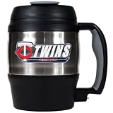 Sports MLB TWINS 52oz. Stainless Steel Macho Travel Mug with Bottle Opener/Stainless Steel Bottle Opener Stainless Steel