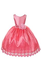 Tea Length Floral Print Embroidered Mesh Sleeveless Silk/Shantung/Taffeta/Tulle  Dress