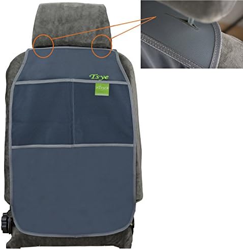 Tsye Kick Mats and Organizer & Car Seat Back Kick Protectors - 2 Count - Keep Your Automotive Seat Back Clean From Kids Dirty Feet - Helps with Car Child Safety - Great Seat Cover Accessories for Your Car.