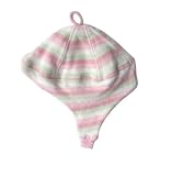 Under The Nile Ear Flap Hat, Pink/Stripe, 12-24 Months