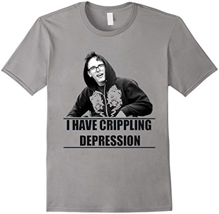 Men's I Have Crippling Depression T-Shirt Large Slate