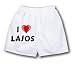 White Boxer Short with I Love Lajos