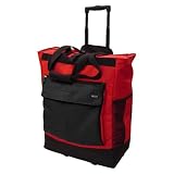 Western Pack Professor Rolling Shopping Tote Bag (Red)