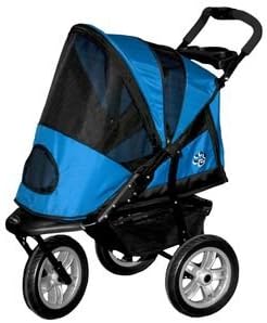 Pet Gear AT3 All-Terrain Pet Stroller for cats and dogs up to 60-pounds,  Blue Sky