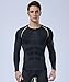 Panegy Men's Compression Long Sleeves Baselayer Underlayer Sportswear Shirt
