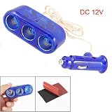 DC 12V Car Cigar Lighter Triple Cigar Socket Splitter Adapter