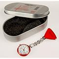 Schwesternuhr Krankenschwesteruhr Typ 1 Rot Pulsuhr mit Clip 1 St�ck in sch�ner silberner Geschenkdose