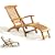 JATI GRADE A TEAK STEAMER CHAIR WITH ECRU CUSHION