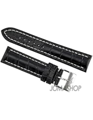 Breitling Black Crocodile Leather 22mm Strap 743P