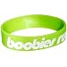 Lime Green White Boobies Rule Awareness for Breast Cancer Bracelet