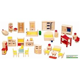 Click here to buy Guidecraft Dollhouse Furniture by GuideCraft.