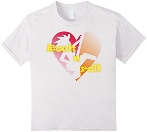 Kids Rock n Roll T Shirt I Love Heart Rock n Roll tees 8 White
