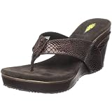 Volatile Womens Marshmallow Croco Thong Sandal