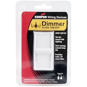Cooper Slide Dimmer, White by Cooper Wiring Devices